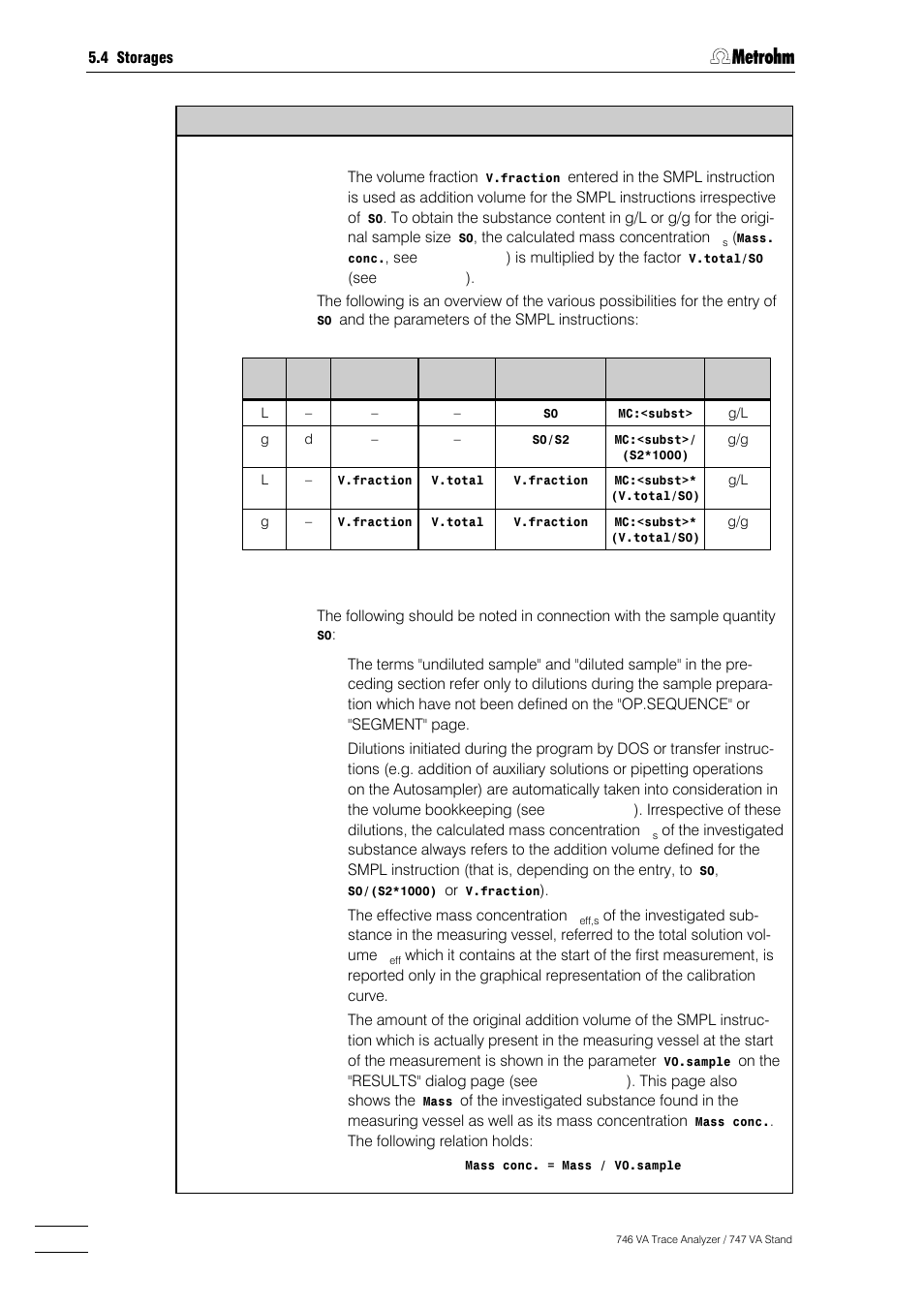 Metrohm 746 VA Trace Analyzer User Manual | Page 215 / 617