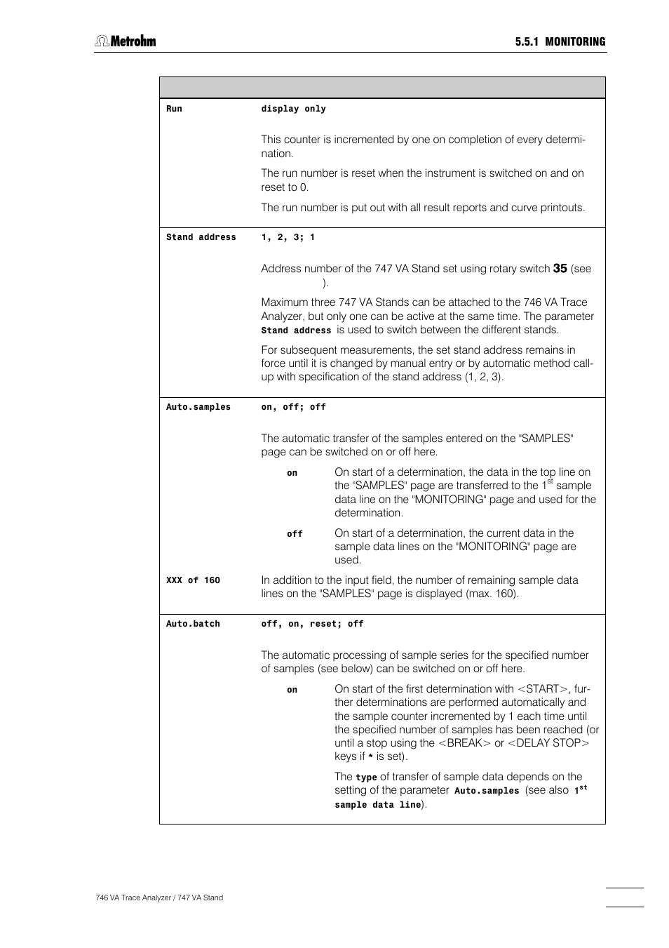 Metrohm 746 VA Trace Analyzer User Manual | Page 226 / 617