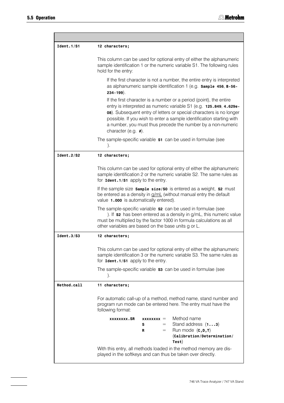 Metrohm 746 VA Trace Analyzer User Manual | Page 231 / 617