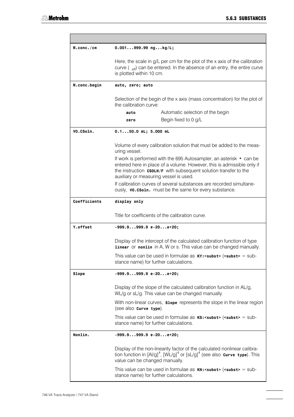 Metrohm 746 VA Trace Analyzer User Manual | Page 302 / 617