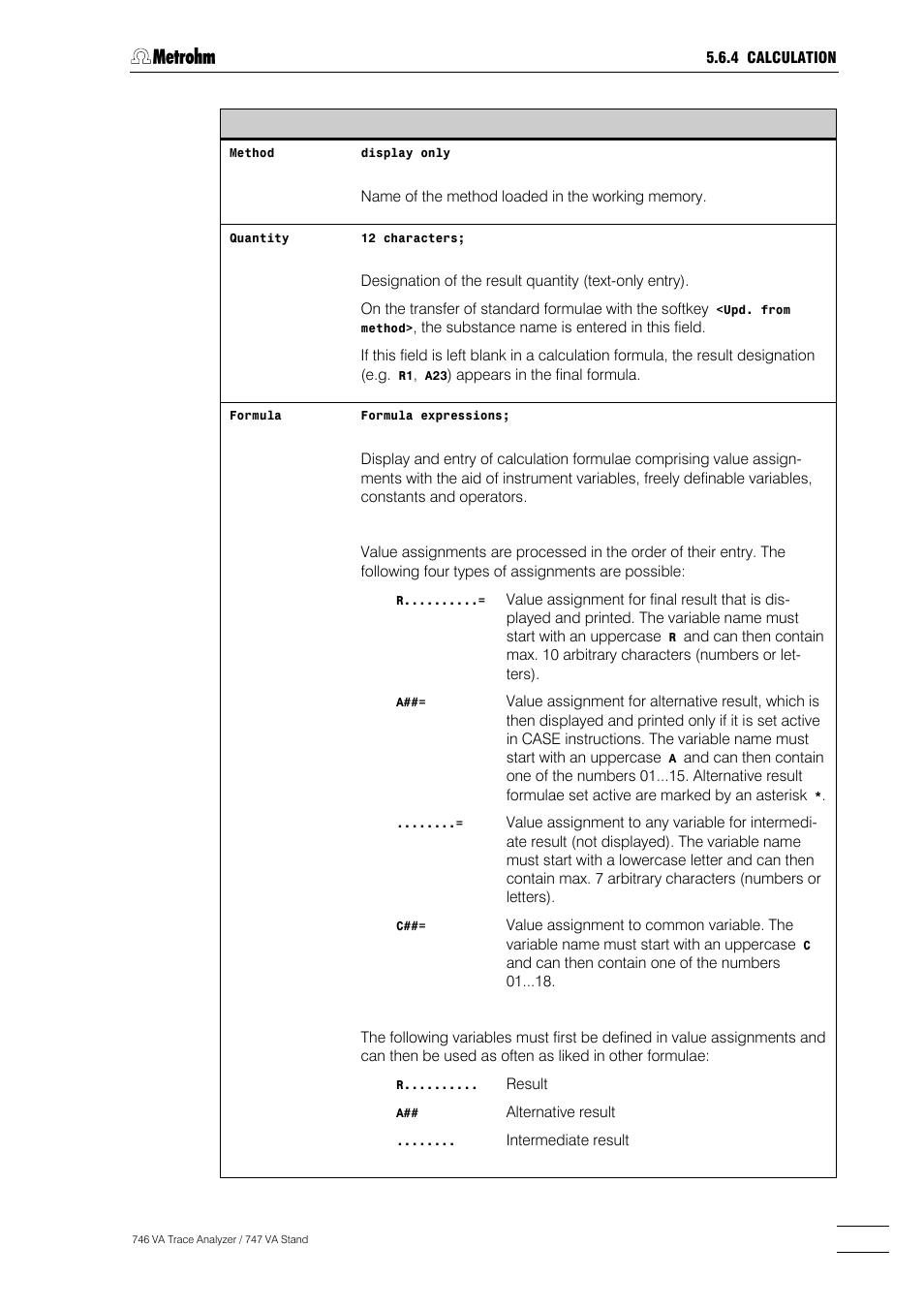 Metrohm 746 VA Trace Analyzer User Manual | Page 312 / 617