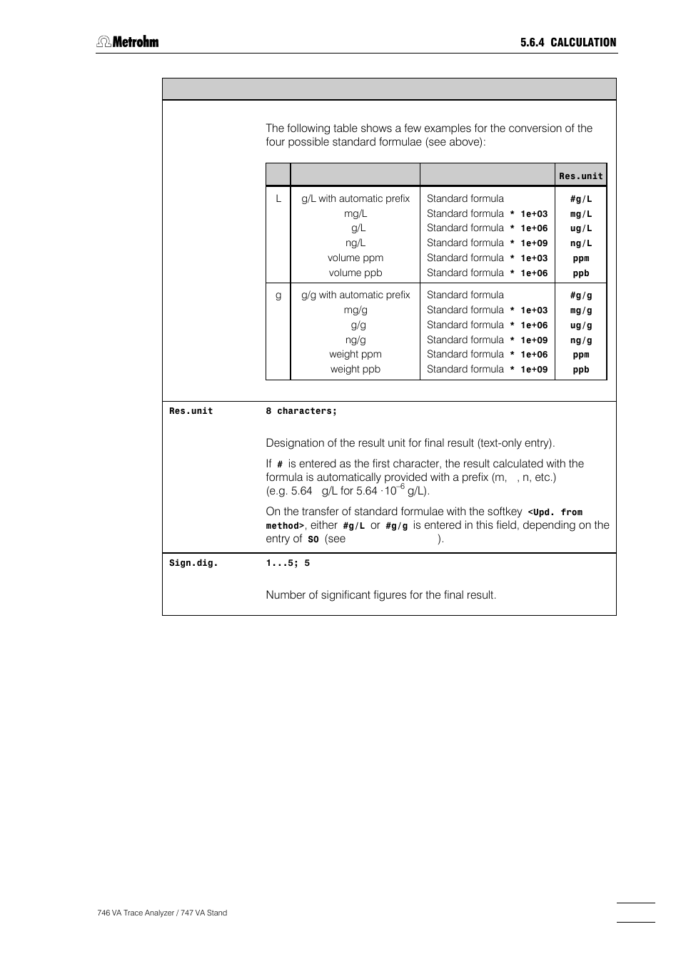 Metrohm 746 VA Trace Analyzer User Manual | Page 316 / 617