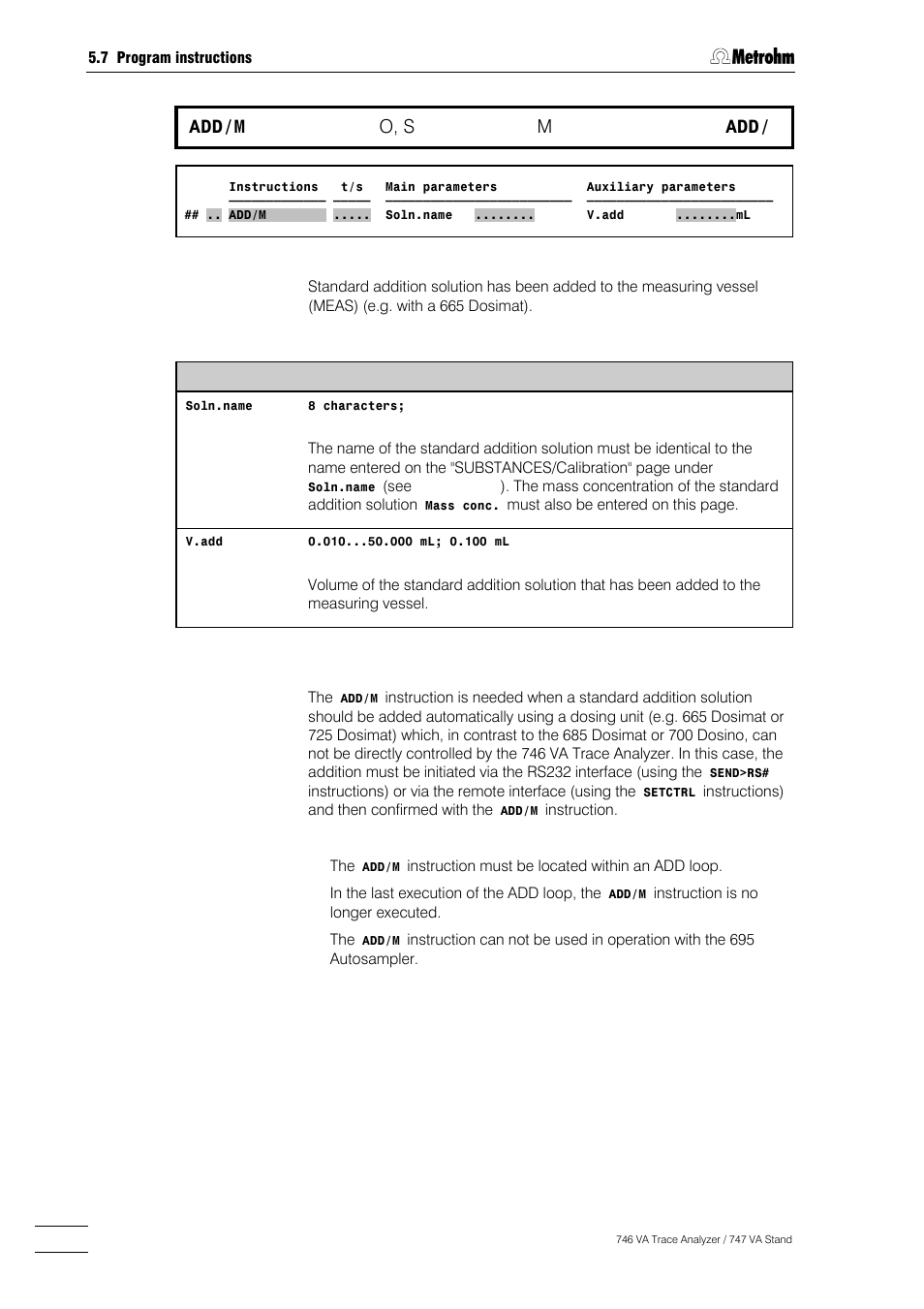 192 add/m, O, s | Metrohm 746 VA Trace Analyzer User Manual | Page 343 / 617
