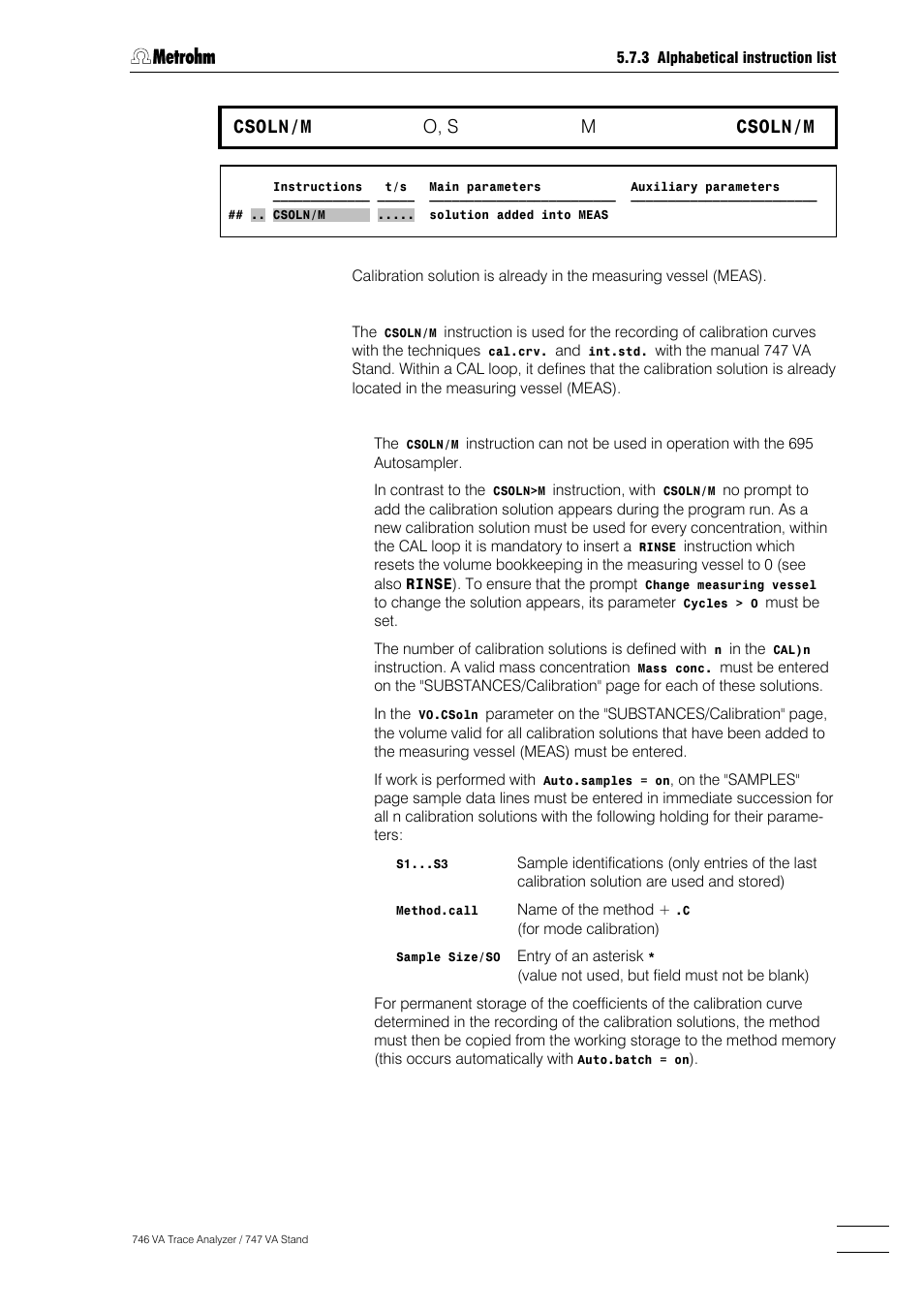 215 csoln/m, O, s, Csoln/m | Metrohm 746 VA Trace Analyzer User Manual | Page 366 / 617