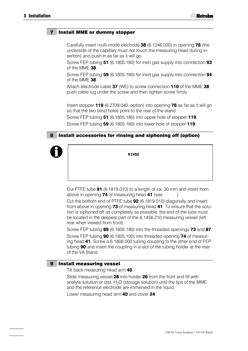 Metrohm 746 VA Trace Analyzer User Manual | Page 37 / 617