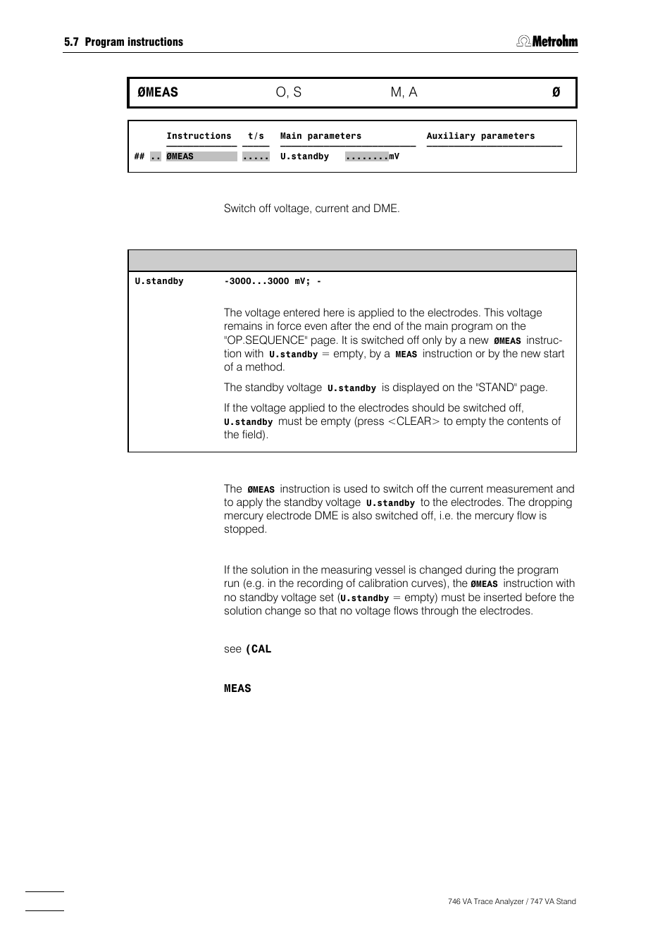 248 ømeas, O, s, M, a | Metrohm 746 VA Trace Analyzer User Manual | Page 399 / 617
