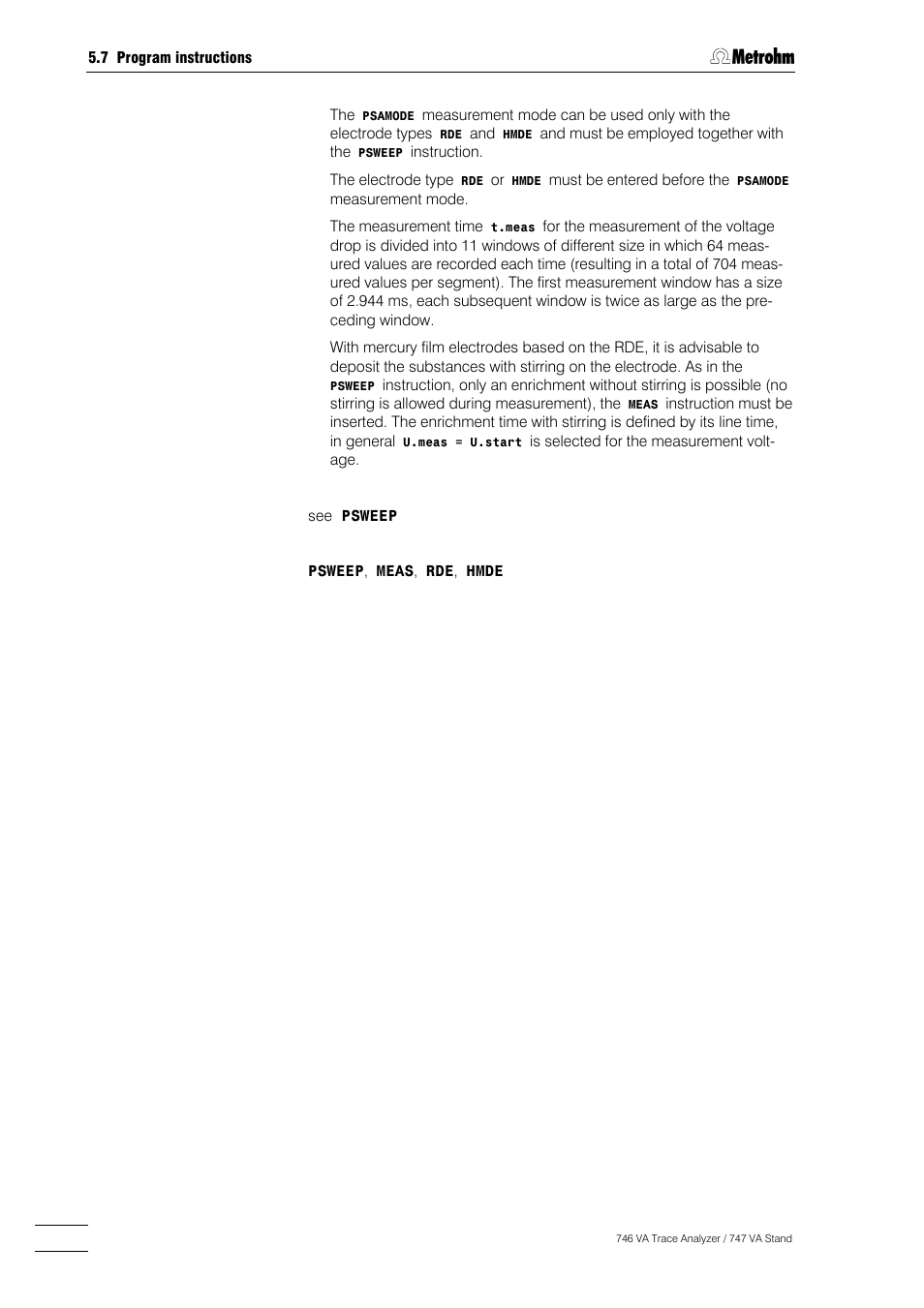 Metrohm 746 VA Trace Analyzer User Manual | Page 411 / 617