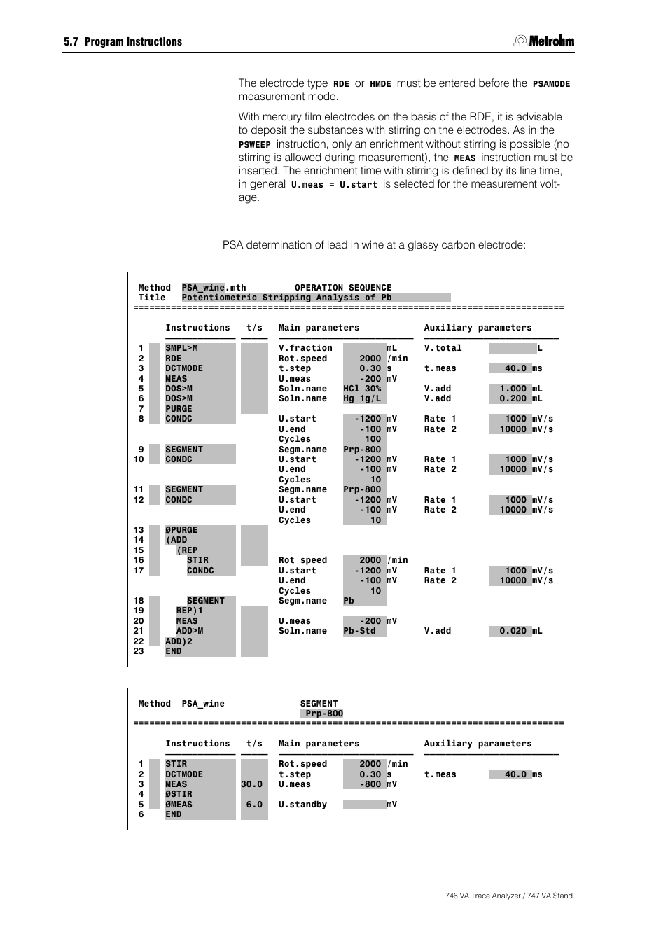 Metrohm 746 VA Trace Analyzer User Manual | Page 413 / 617