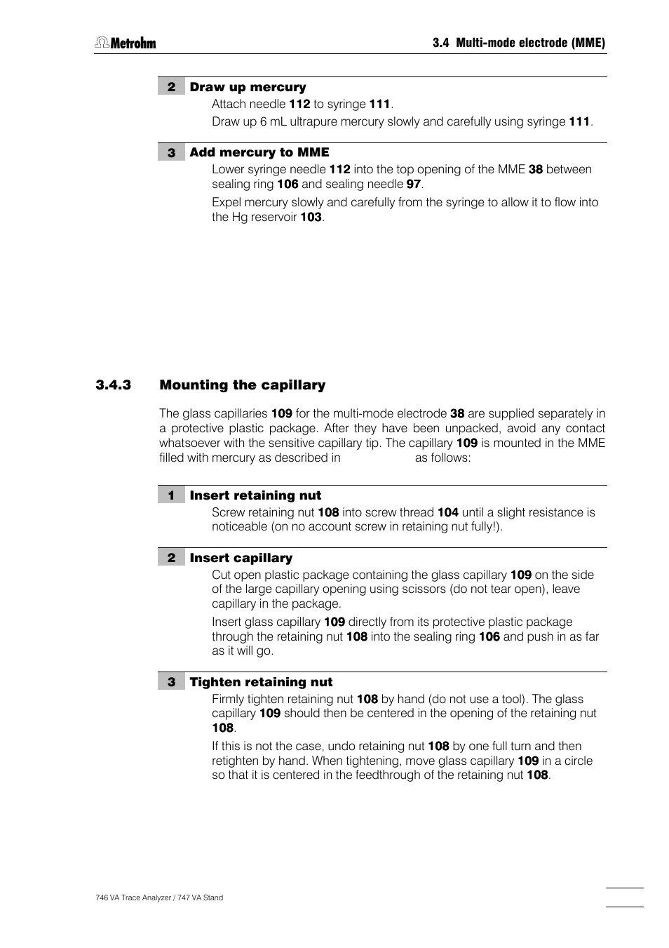 Metrohm 746 VA Trace Analyzer User Manual | Page 44 / 617