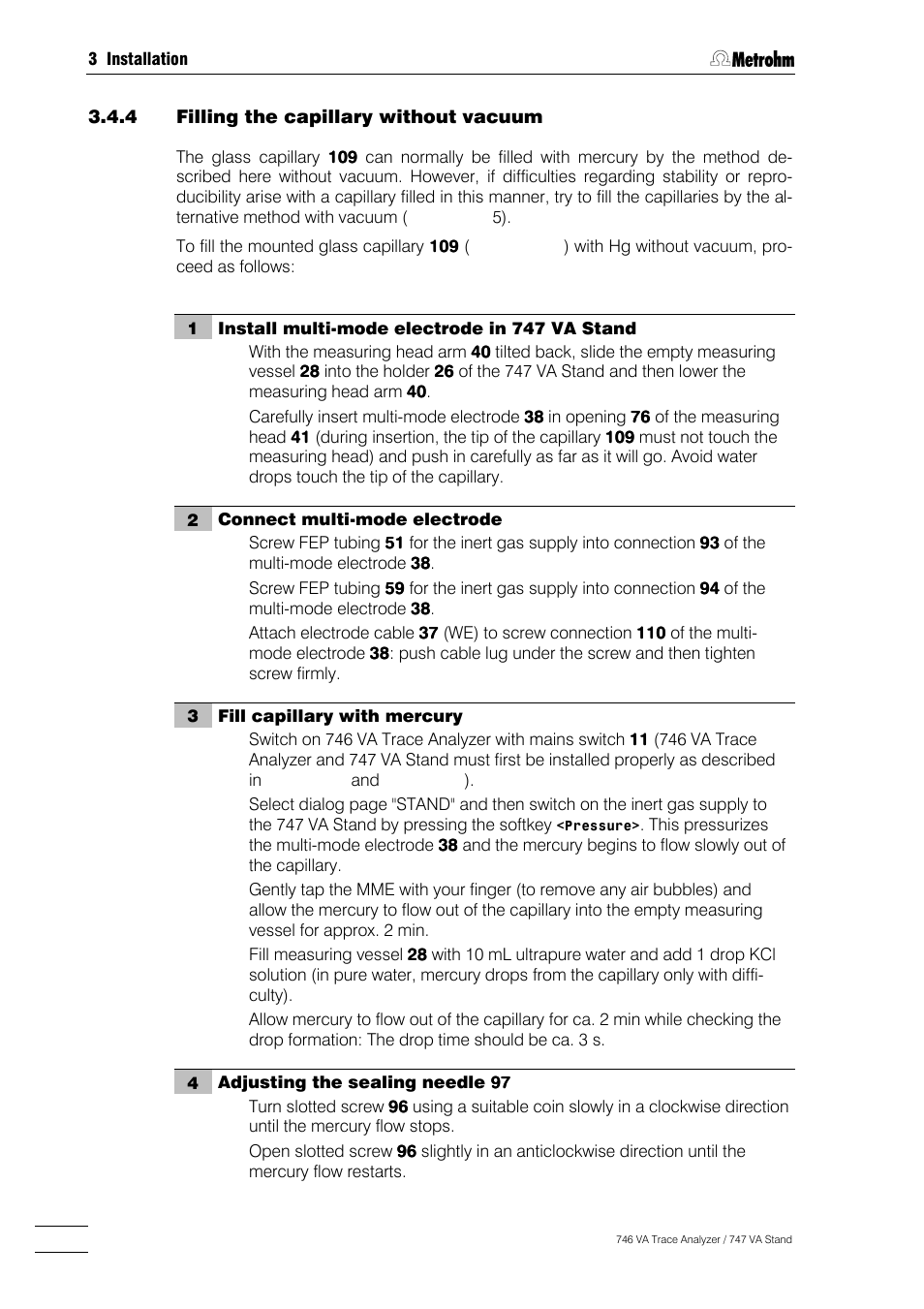 Metrohm 746 VA Trace Analyzer User Manual | Page 45 / 617