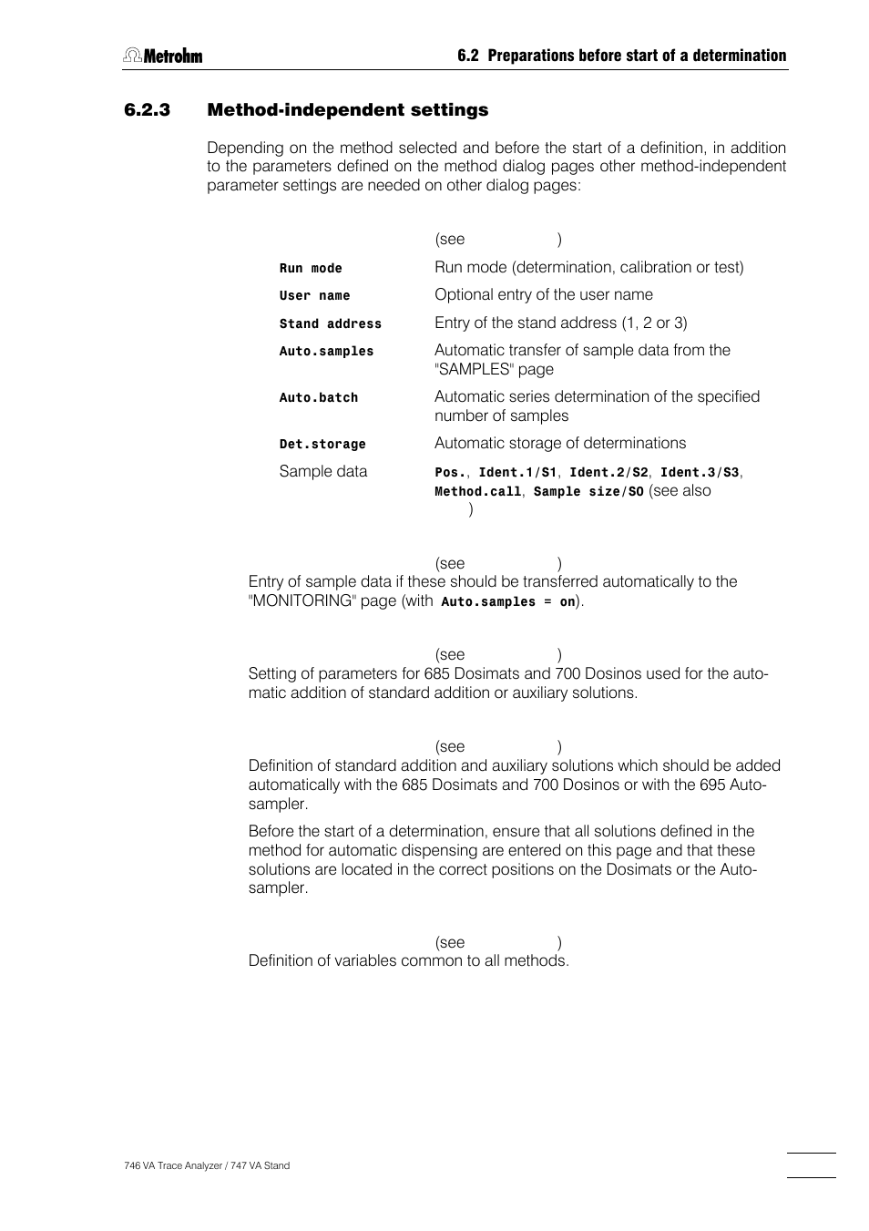 Metrohm 746 VA Trace Analyzer User Manual | Page 468 / 617