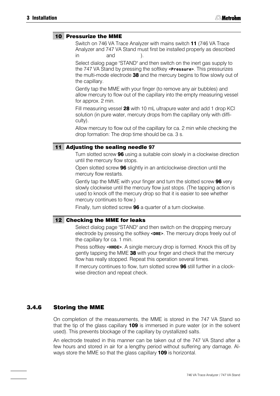 Metrohm 746 VA Trace Analyzer User Manual | Page 49 / 617