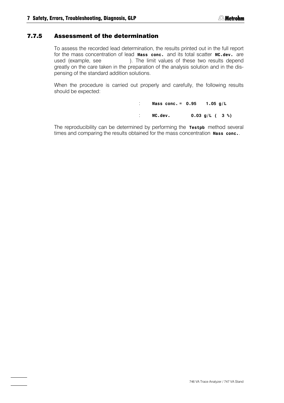 Metrohm 746 VA Trace Analyzer User Manual | Page 561 / 617