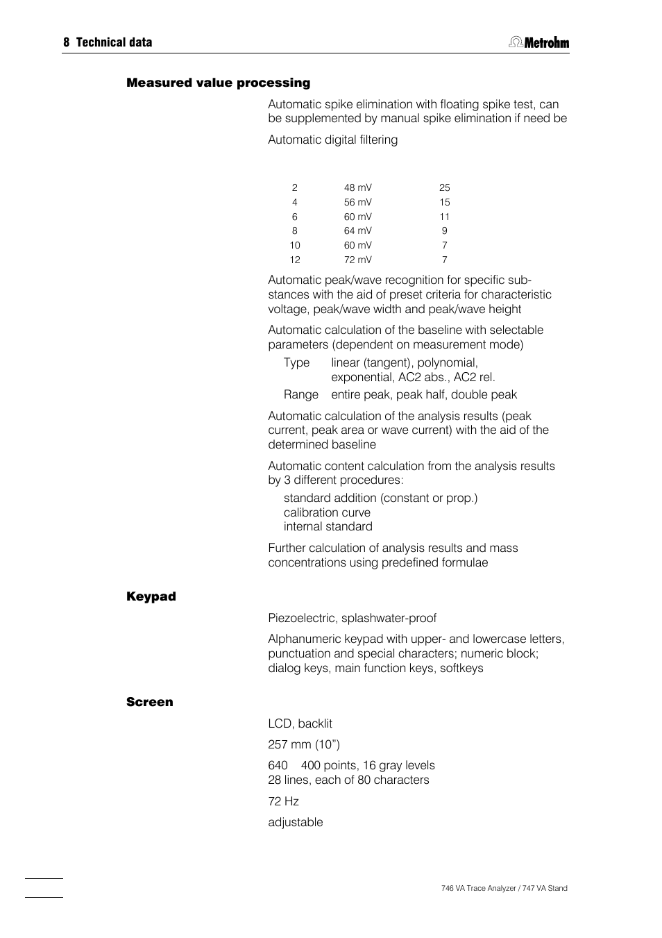 Metrohm 746 VA Trace Analyzer User Manual | Page 563 / 617