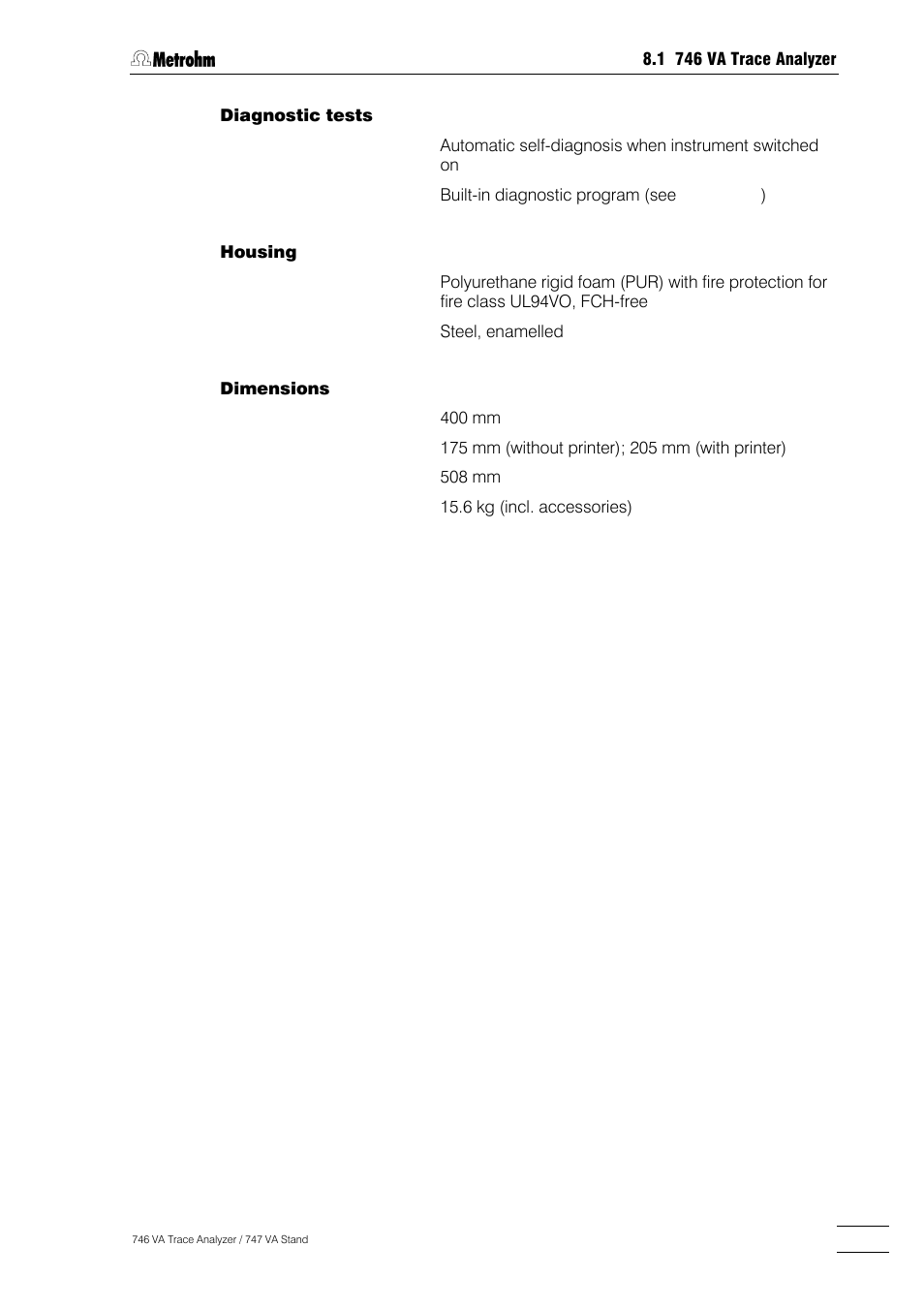Metrohm 746 VA Trace Analyzer User Manual | Page 566 / 617