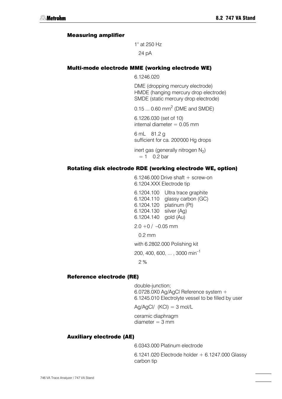 Metrohm 746 VA Trace Analyzer User Manual | Page 568 / 617