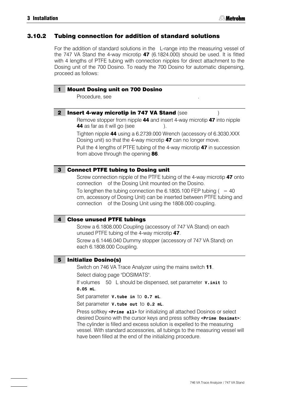 Metrohm 746 VA Trace Analyzer User Manual | Page 69 / 617