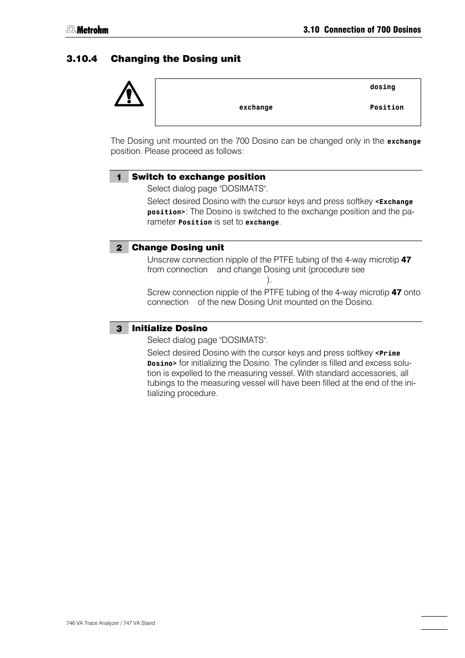 Metrohm 746 VA Trace Analyzer User Manual | Page 72 / 617