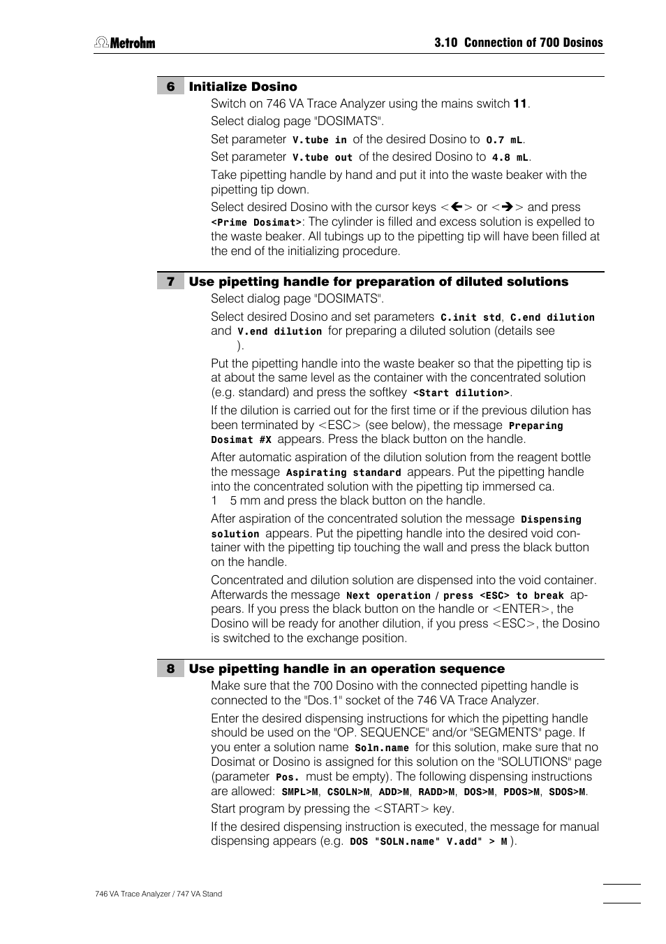 Metrohm 746 VA Trace Analyzer User Manual | Page 76 / 617