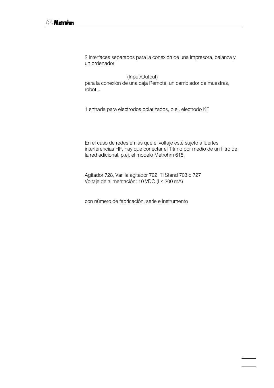 Metrohm 784 KFP Titrino User Manual | Page 10 / 155