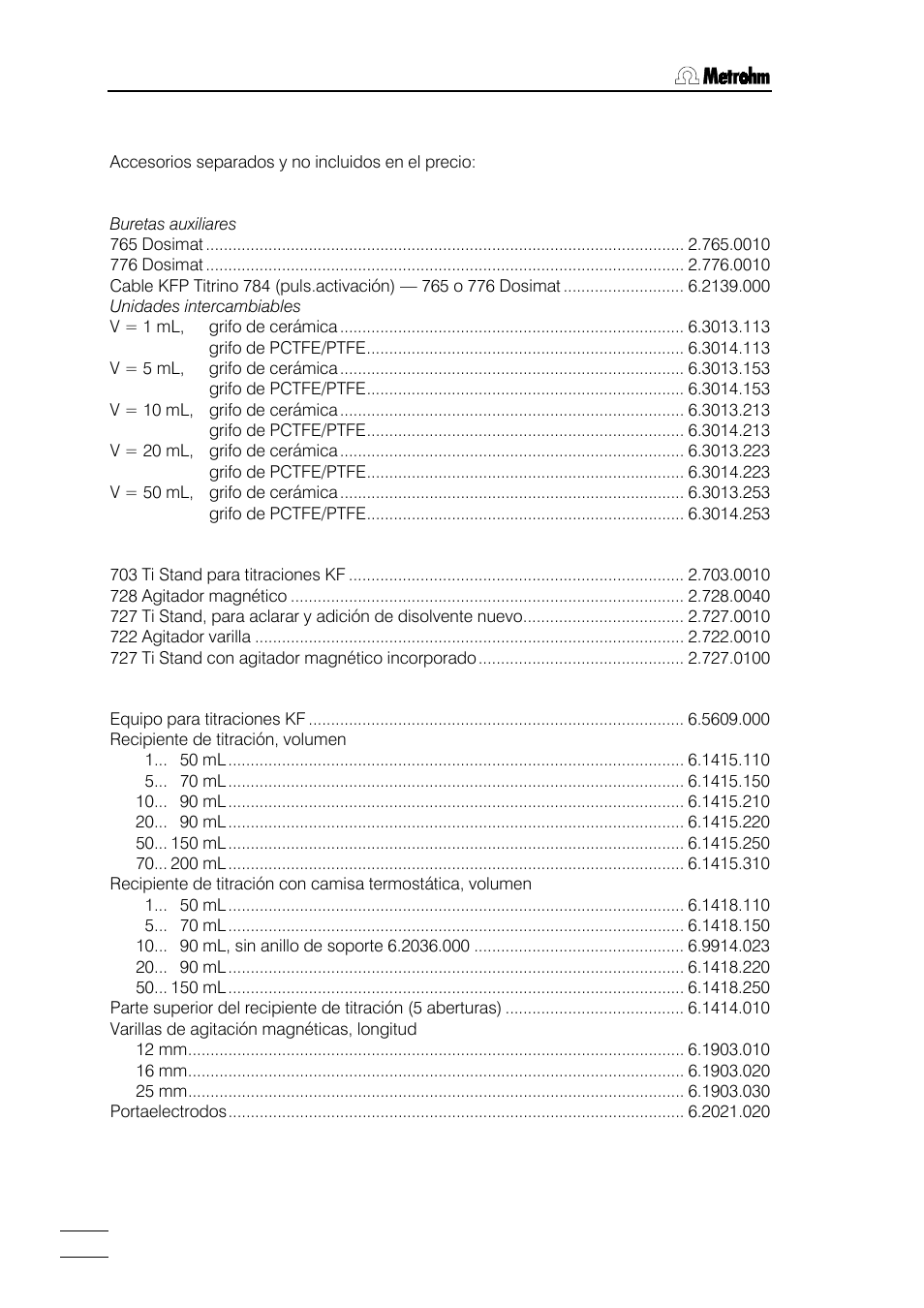 Metrohm 784 KFP Titrino User Manual | Page 149 / 155