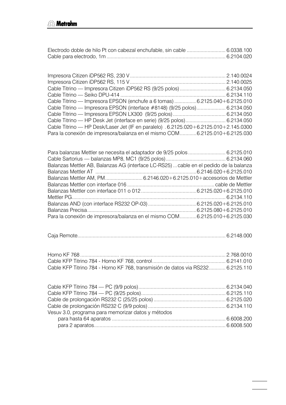 Metrohm 784 KFP Titrino User Manual | Page 150 / 155