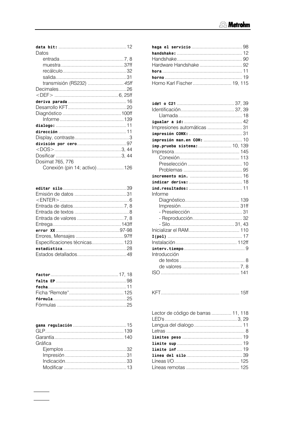 Metrohm 784 KFP Titrino User Manual | Page 153 / 155