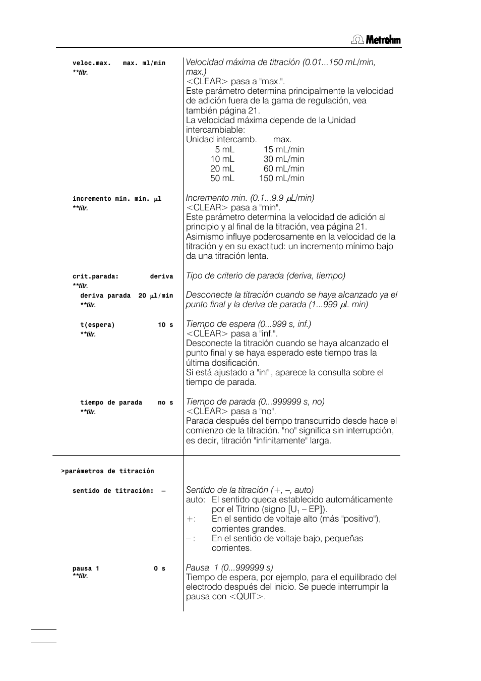 Metrohm 784 KFP Titrino User Manual | Page 21 / 155