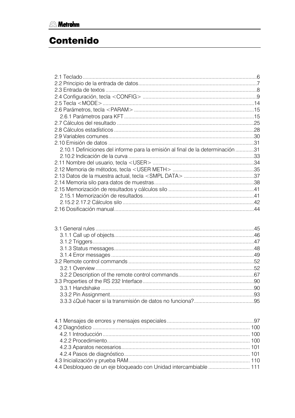 Metrohm 784 KFP Titrino User Manual | Page 3 / 155