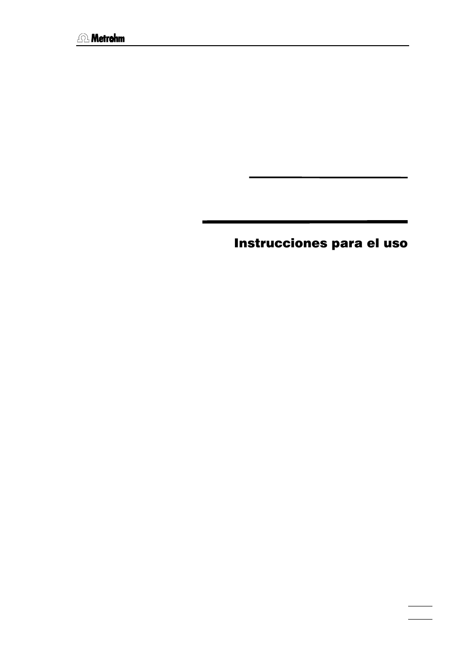 784 kfp titrino, Instrucciones para el uso | Metrohm 784 KFP Titrino User Manual | Page 6 / 155