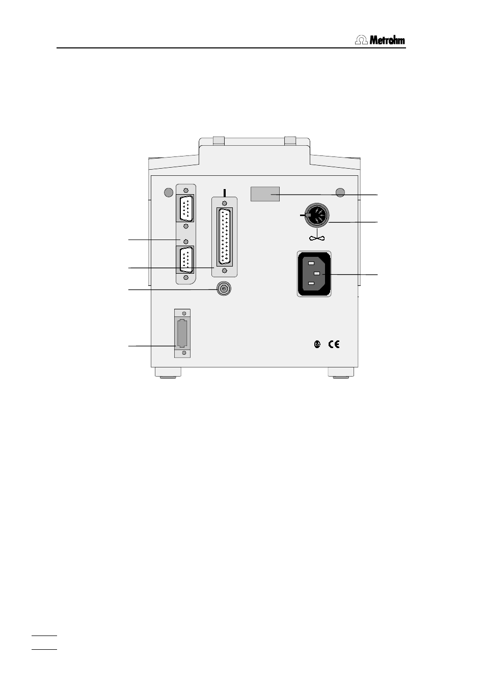 Parte posterior del aparato | Metrohm 784 KFP Titrino User Manual | Page 9 / 155