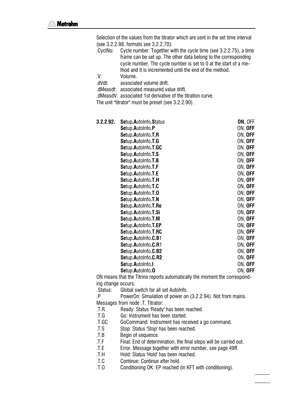 Metrohm 784 KFP Titrino User Manual | Page 92 / 155