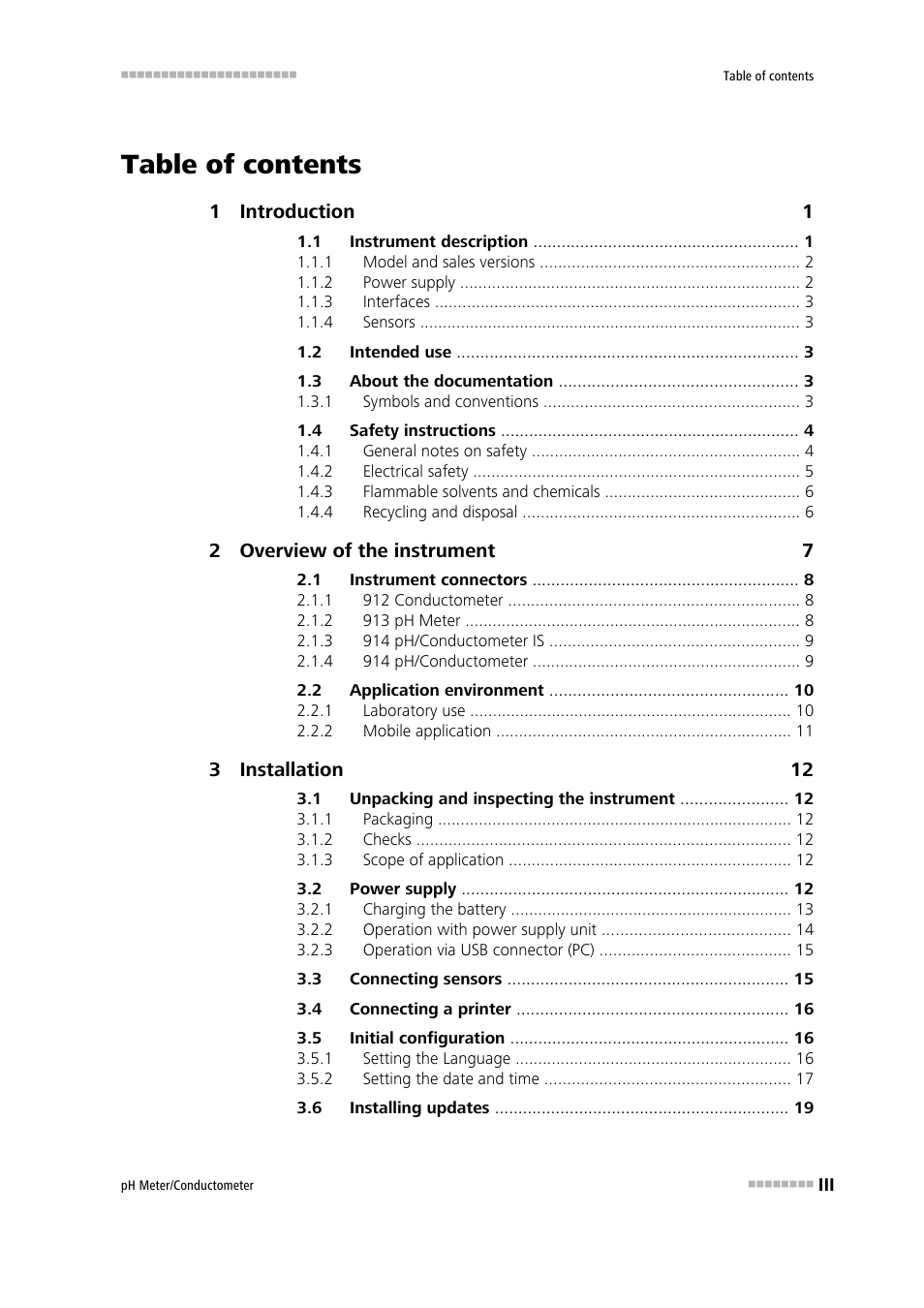 Metrohm 914 pH / Conductometer User Manual | Page 5 / 99
