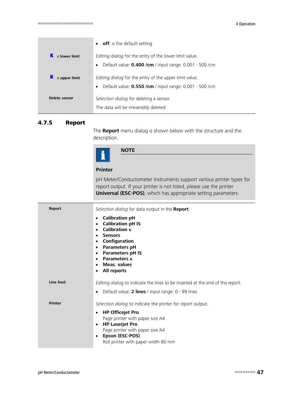 5 report, Report | Metrohm 914 pH / Conductometer User Manual | Page 57 / 99