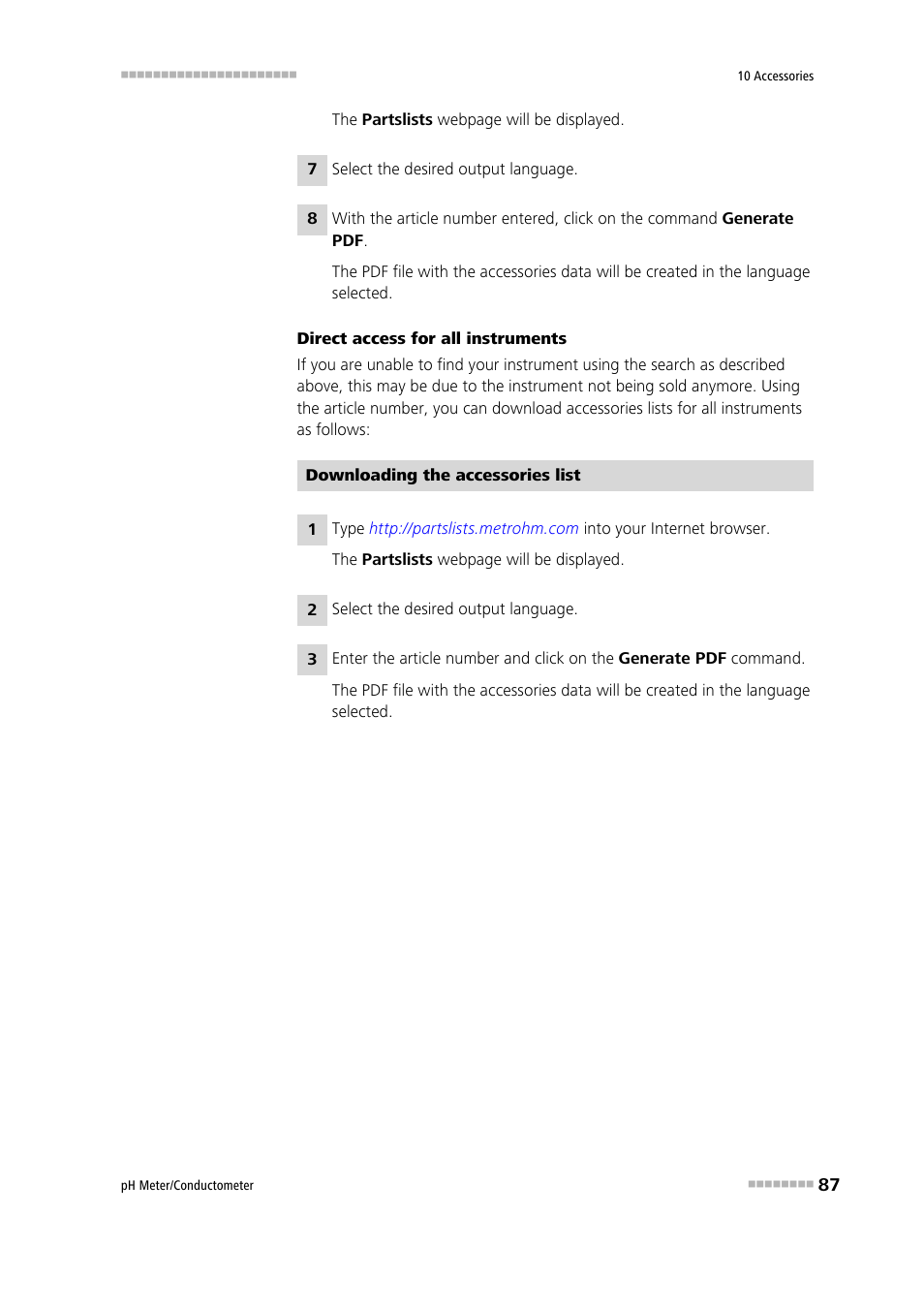 Metrohm 914 pH / Conductometer User Manual | Page 97 / 99