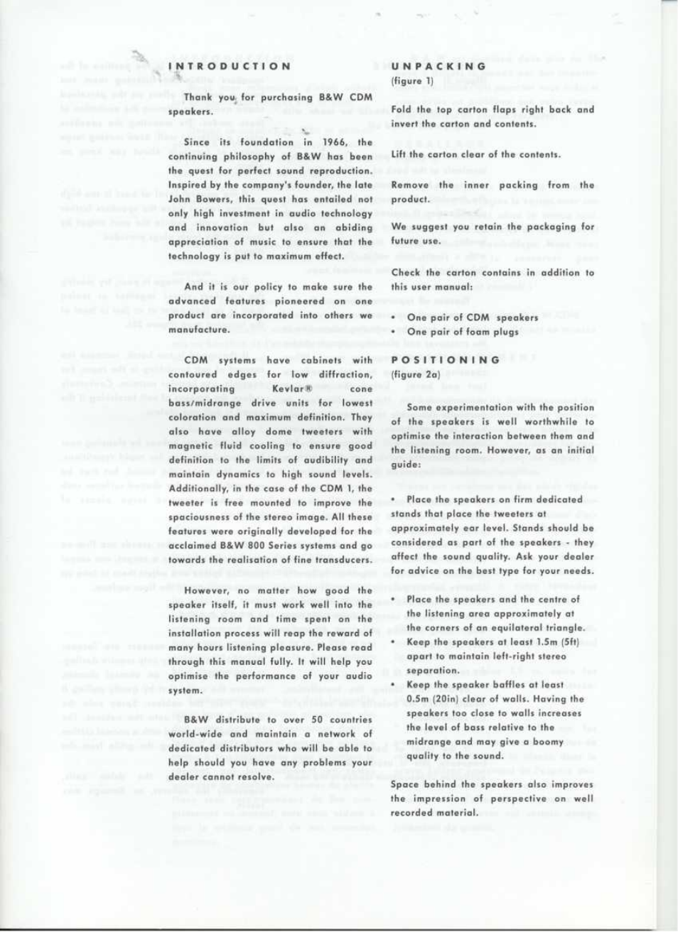 Bowers & Wilkins CDM1 User Manual | Page 2 / 6