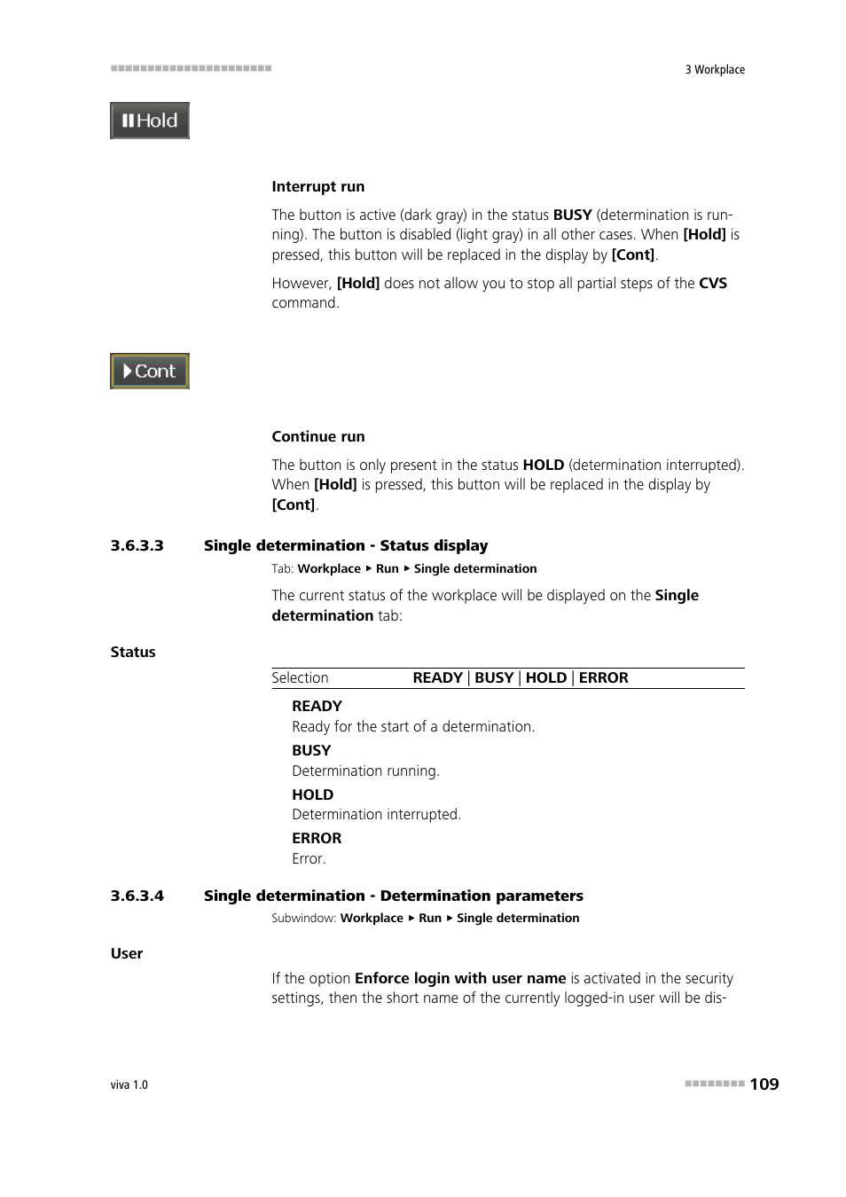 3 single determination - status display, 4 single determination - determination parameters, Single determination - status display | Single determination - determination parameters | Metrohm viva 1.0 Manual User Manual | Page 121 / 898