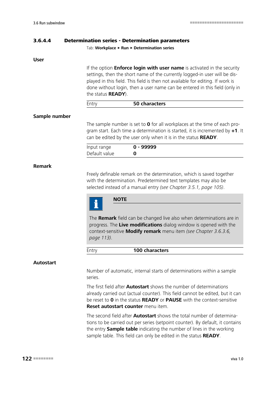 4 determination series - determination parameters, Editing a sample table | Metrohm viva 1.0 Manual User Manual | Page 134 / 898