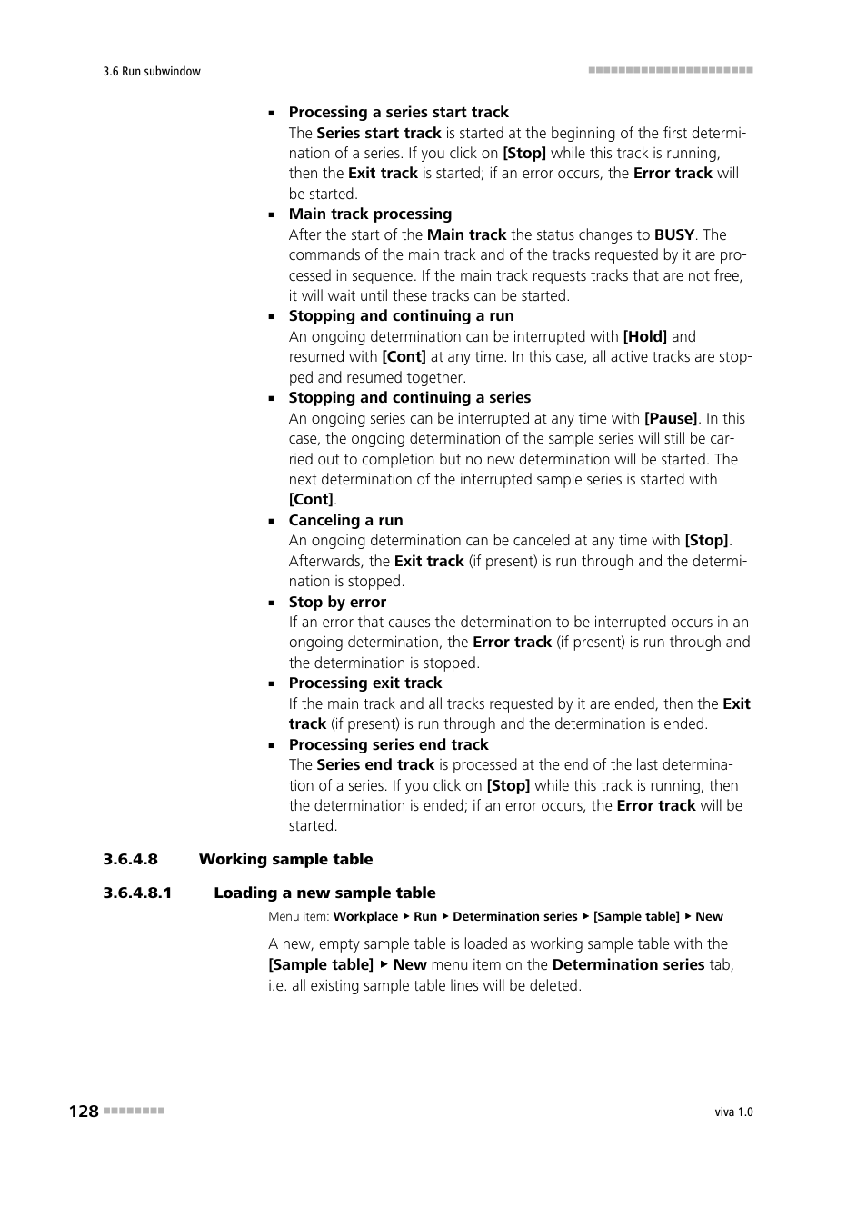 8 working sample table, 1 loading a new sample table | Metrohm viva 1.0 Manual User Manual | Page 140 / 898