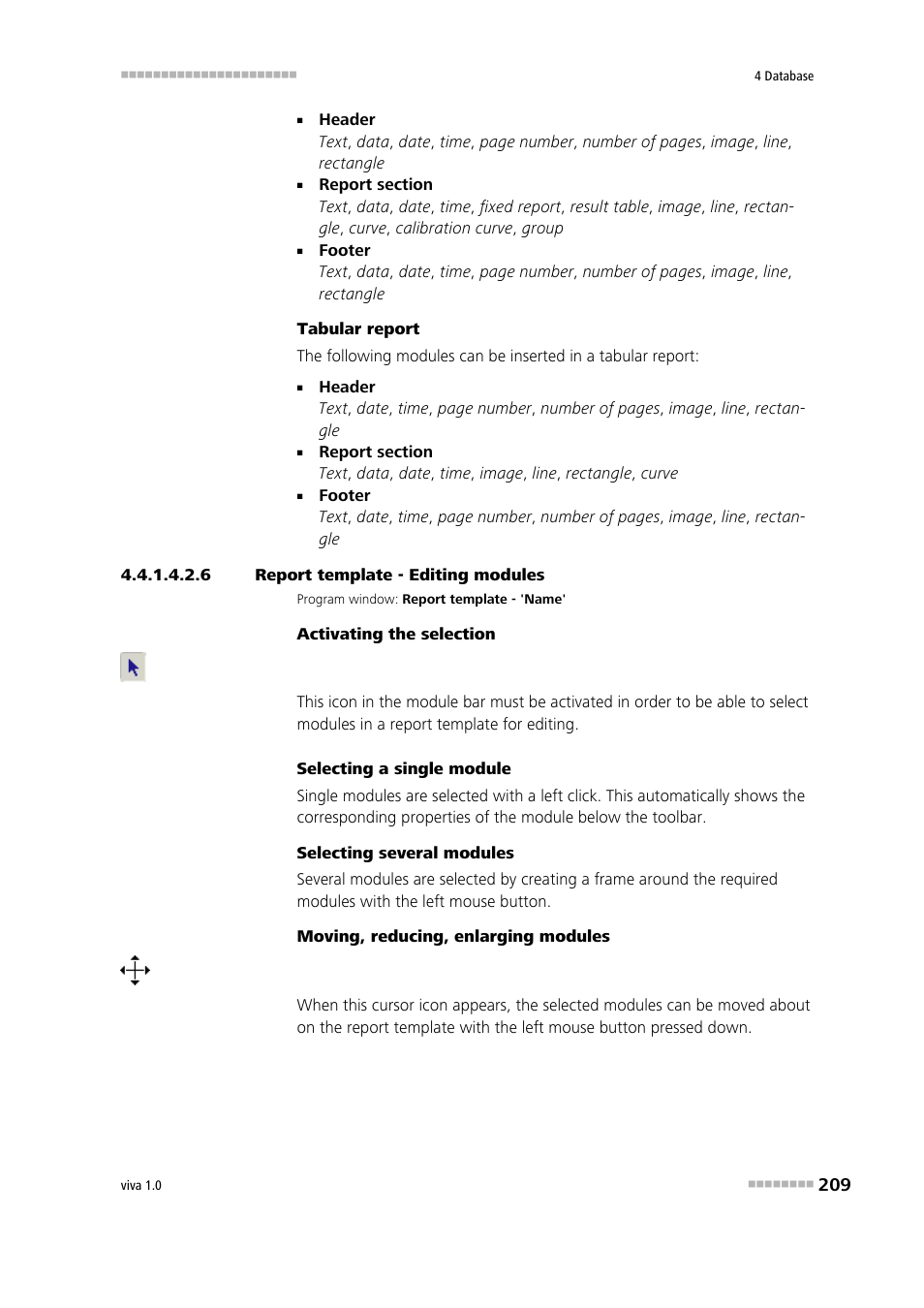 6 report template - editing modules, Editing a module | Metrohm viva 1.0 Manual User Manual | Page 221 / 898