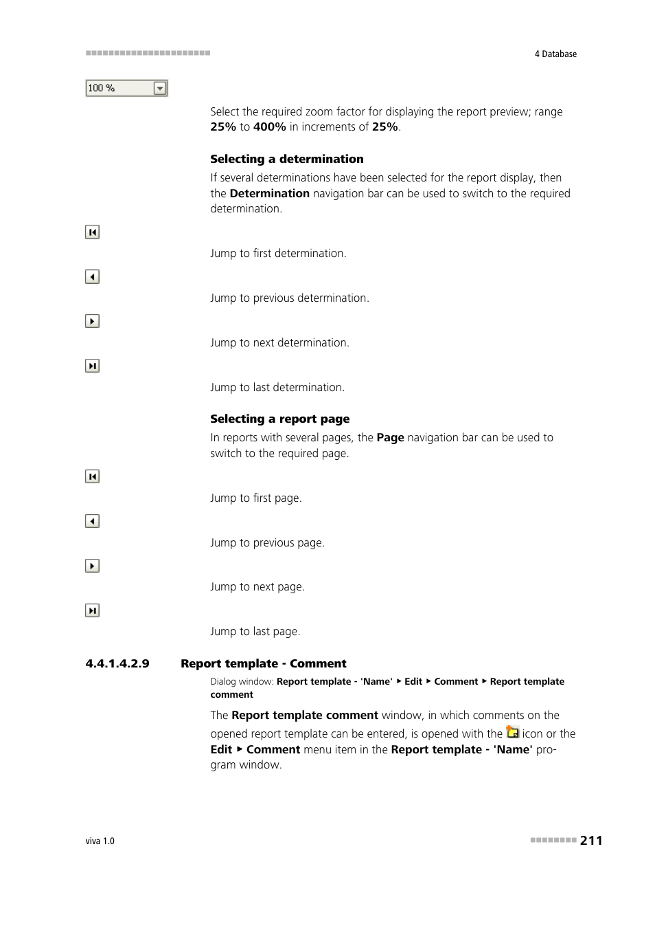 9 report template - comment, Entering comments on report templates | Metrohm viva 1.0 Manual User Manual | Page 223 / 898