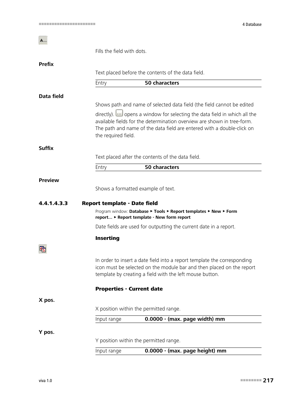 3 report template - date field, Date | Metrohm viva 1.0 Manual User Manual | Page 229 / 898