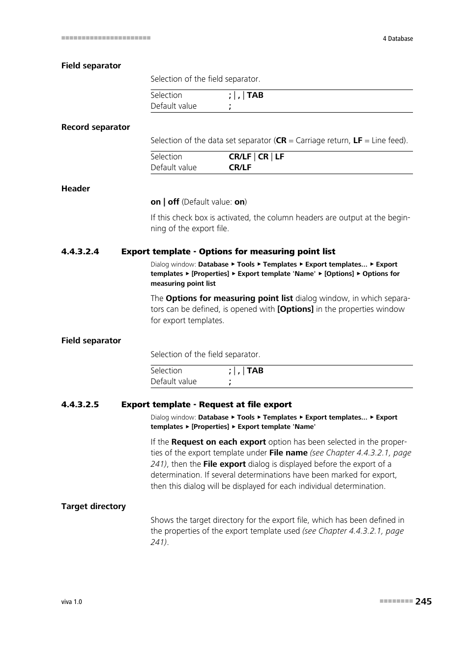 5 export template - request at file export | Metrohm viva 1.0 Manual User Manual | Page 257 / 898