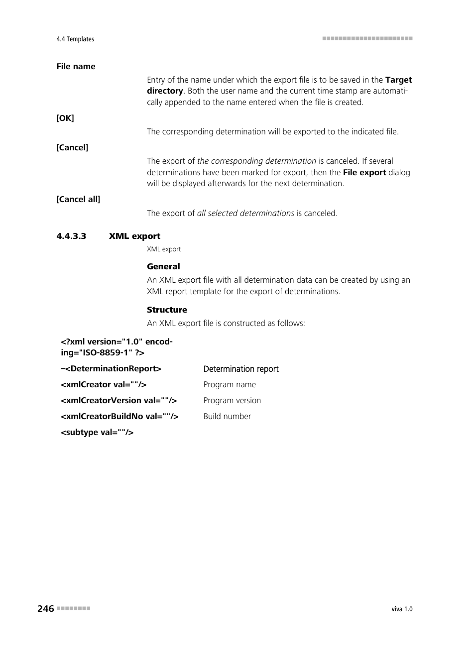 3 xml export | Metrohm viva 1.0 Manual User Manual | Page 258 / 898