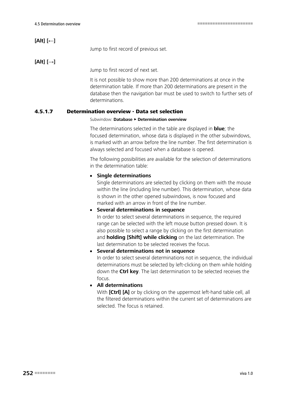 7 determination overview - data set selection | Metrohm viva 1.0 Manual User Manual | Page 264 / 898