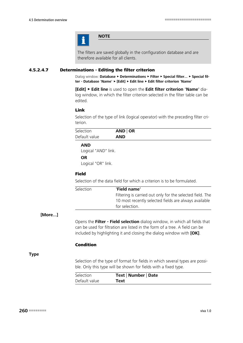 7 determinations - editing the filter criterion | Metrohm viva 1.0 Manual User Manual | Page 272 / 898