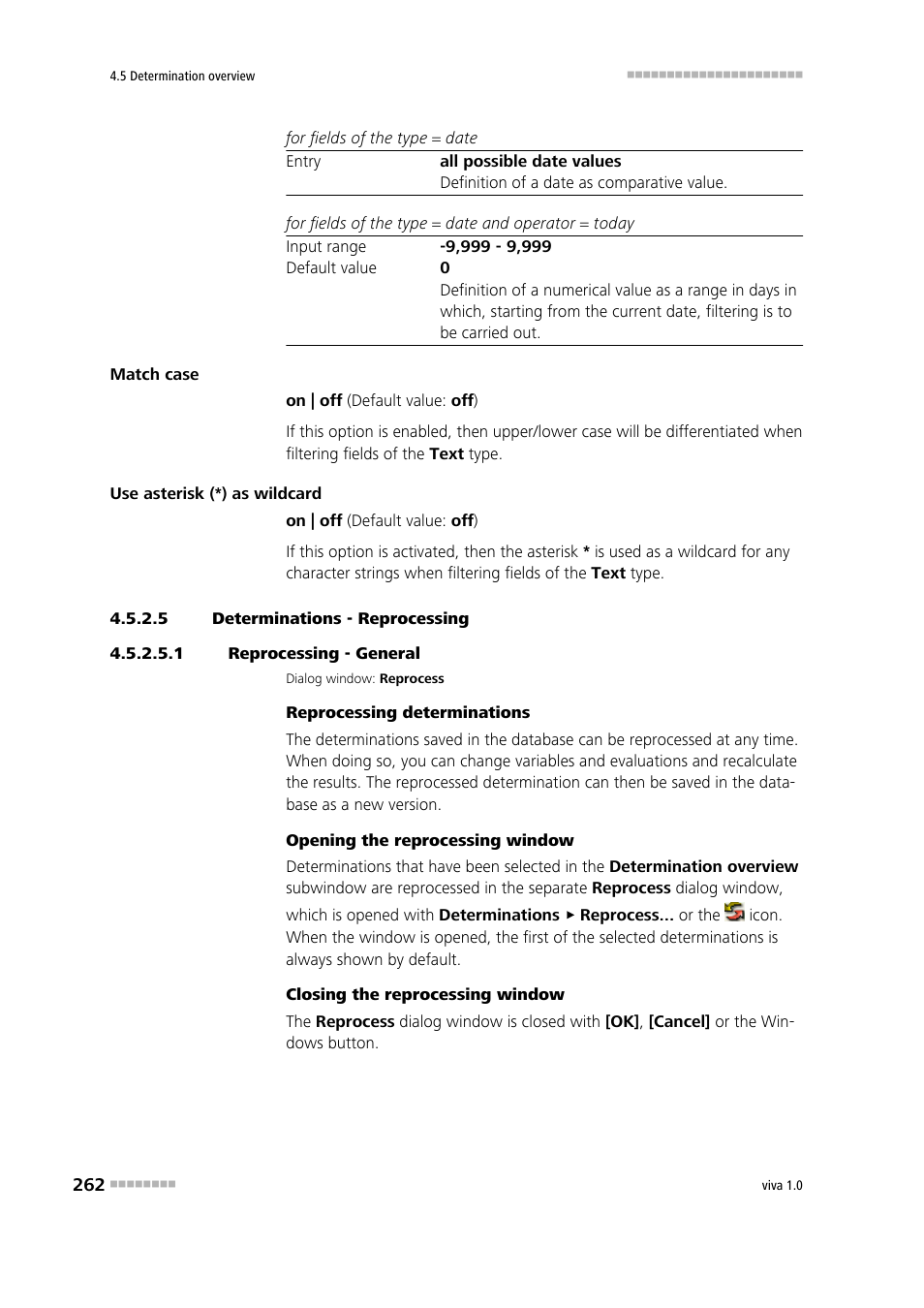 5 determinations - reprocessing, 1 reprocessing - general, Reprocessing determinations | Metrohm viva 1.0 Manual User Manual | Page 274 / 898
