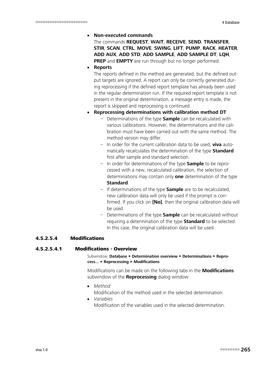 4 modifications, 1 modifications - overview | Metrohm viva 1.0 Manual User Manual | Page 277 / 898