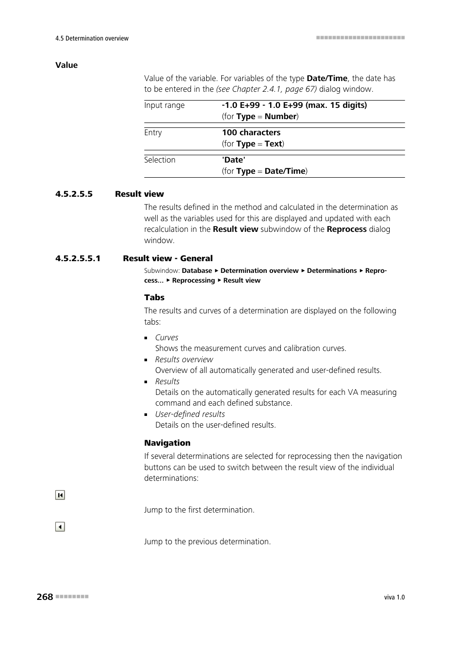 5 result view, 1 result view - general | Metrohm viva 1.0 Manual User Manual | Page 280 / 898