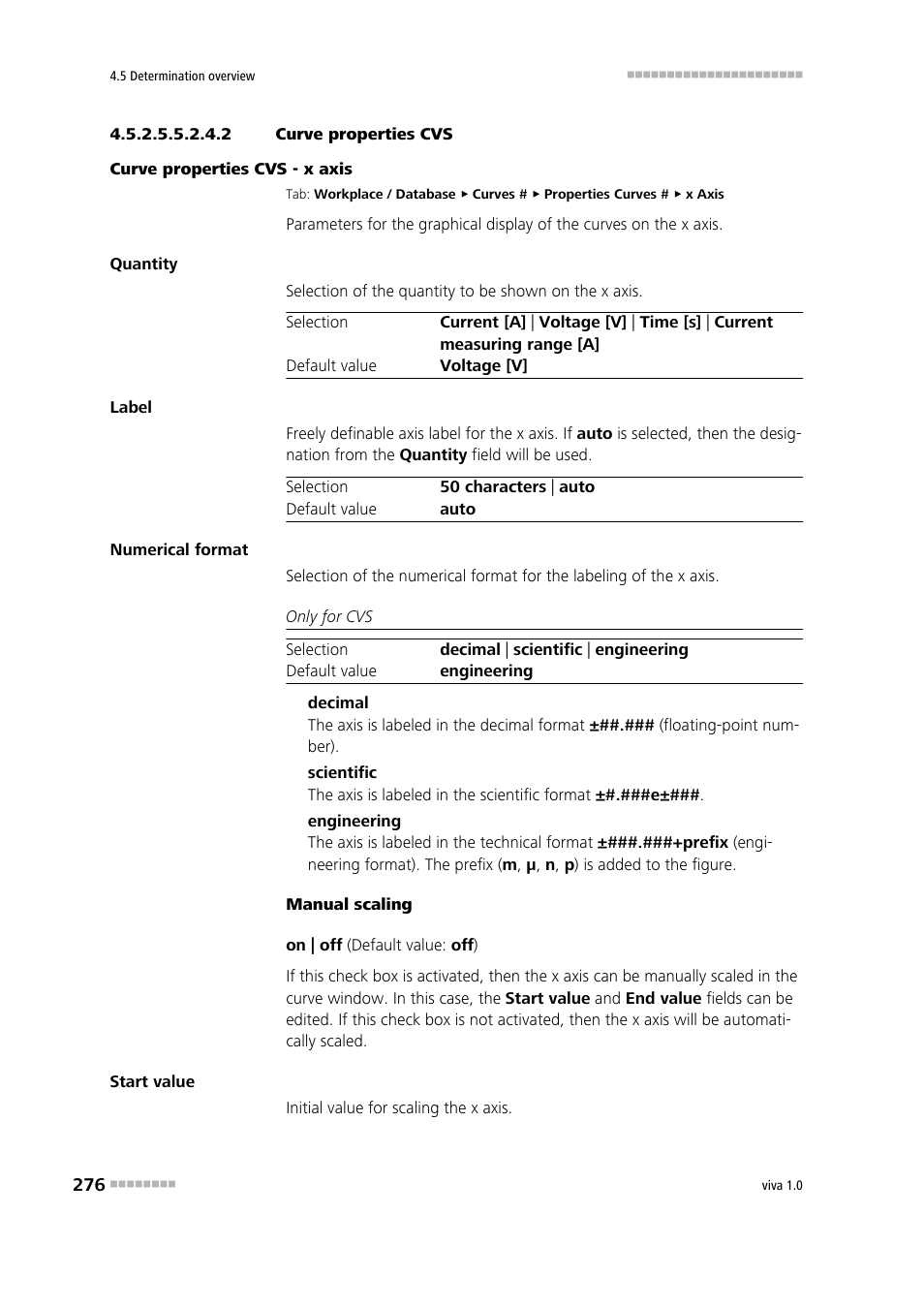 2 curve properties cvs | Metrohm viva 1.0 Manual User Manual | Page 288 / 898